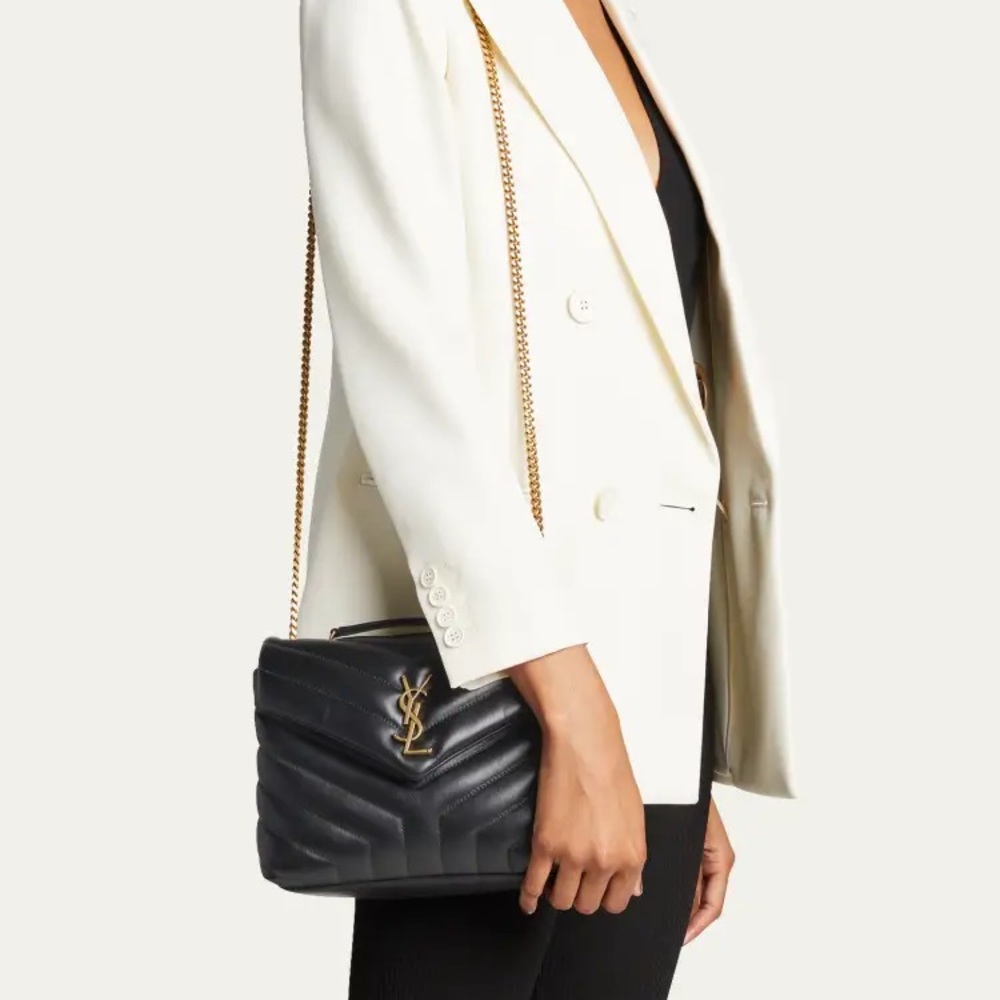 Saint Laurant Small Loulou Chain Leather Shoulder Bag